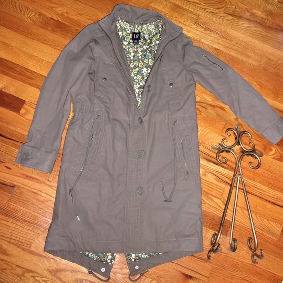 womens extra small x brown winter trench coat long - Picture 1 of 6